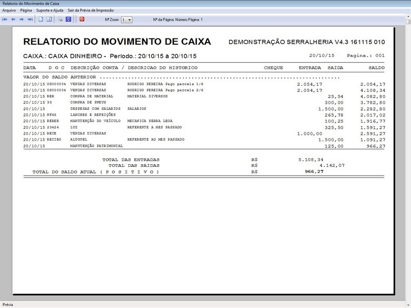 Imagem do Programa Serralheria, Agendamento e Financeiro 4.3 Plus