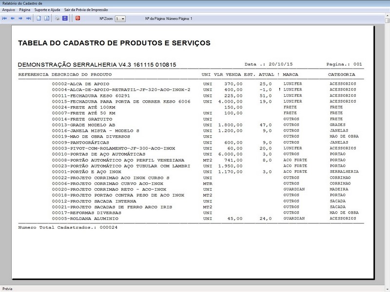 Imagem do Programa Serralheria, Agendamento e Financeiro 4.3 Plus