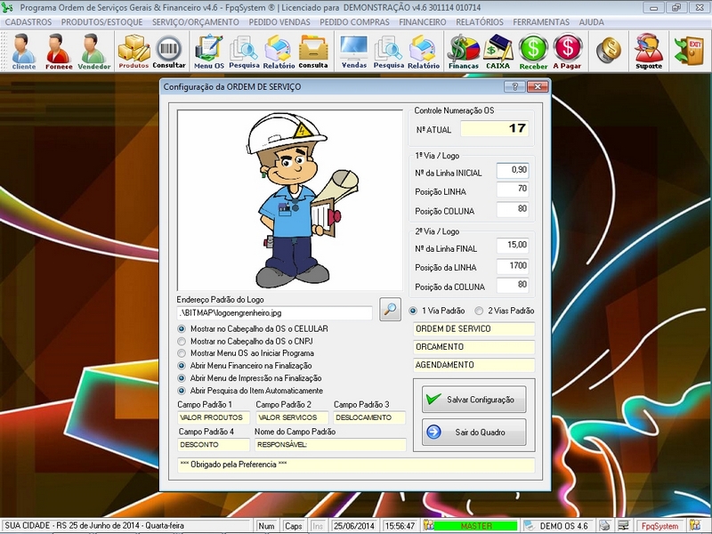 Programa Ordem de Servio Geral v4.6 - FpqSystem e Virtual Programas