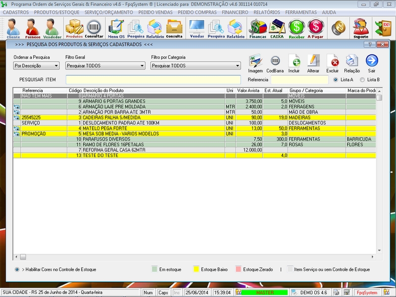 Programa Ordem de Servio Geral v4.6 - FpqSystem e Virtual Programas