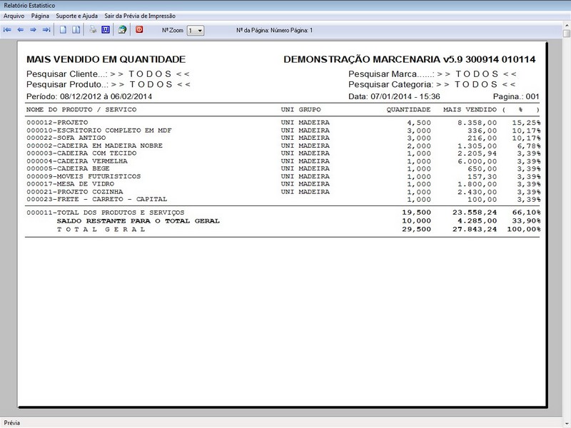 Imagens do Programa Marcenaria v5.9 Plus