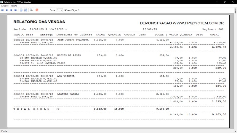 Imagens do Programa Vidraaria e Esquadria v6.7 Plus