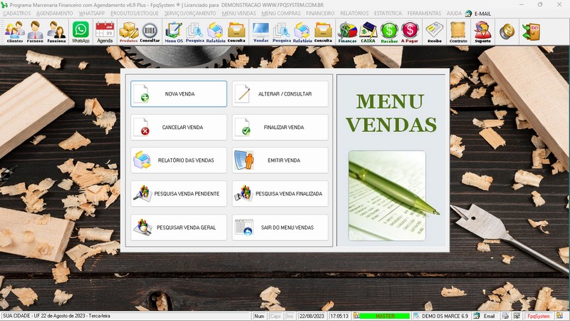 Imagens do Programa Marcenaria v6.9 Plus