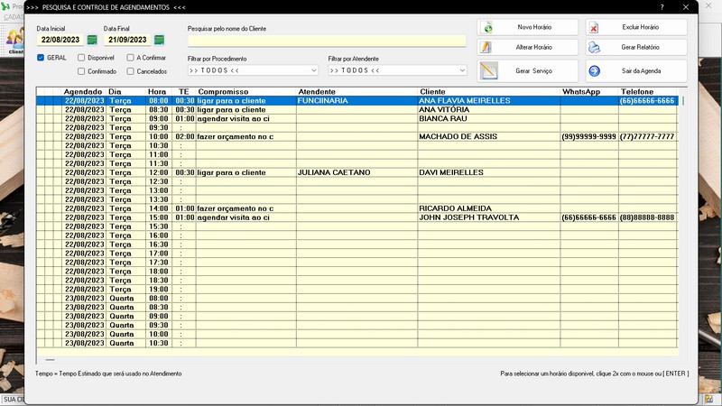 Imagens do Programa Marcenaria v6.9 Plus