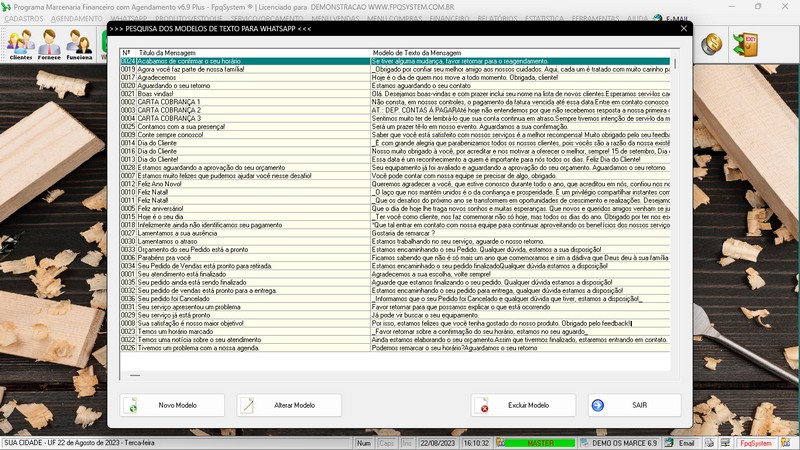 Imagens do Programa Marcenaria v6.9 Plus