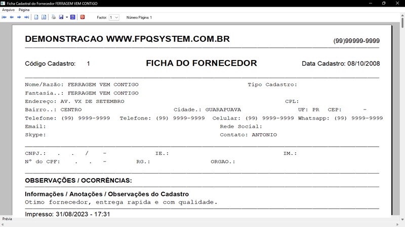 Imagem do Programa Serralheria, Agendamento e Financeiro 7.3 Plus