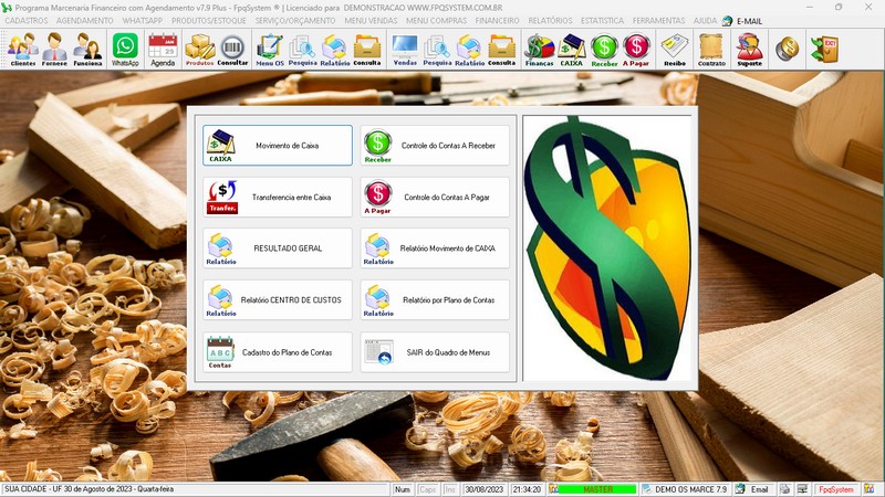 Imagens do Programa Marcenaria v7.9 Plus