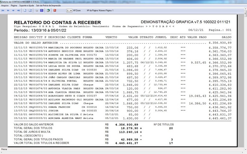 Imagens do Programa Grafica 7.5