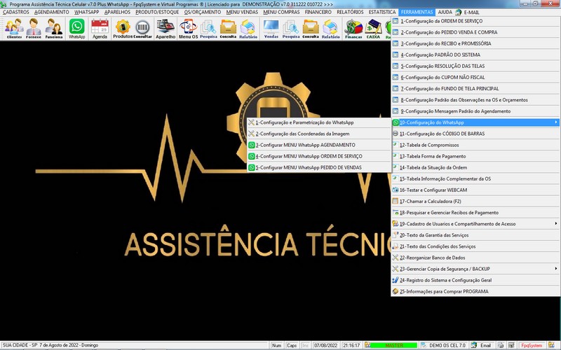 Programa OS Assistncia Tcnica para Celular 7.0 Plus