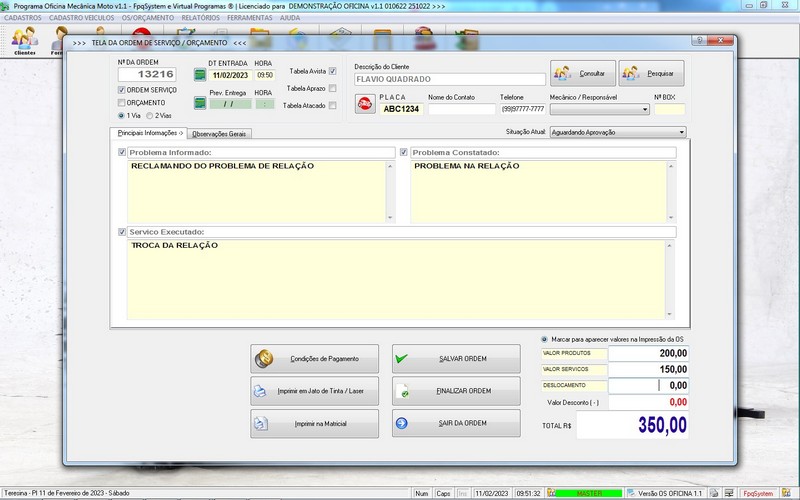 Imagens do Programa