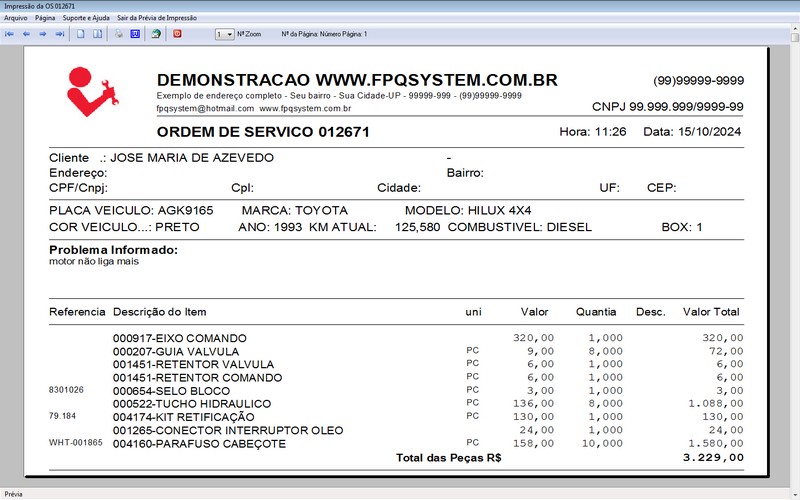 Programa OS Oficina Mecanica com Ordem de Servio e Financeiro v4.0