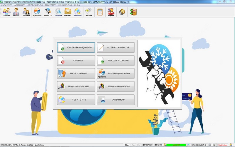 Programa OS Assistncia Tcnica para Refrigerao 1.0 Plus