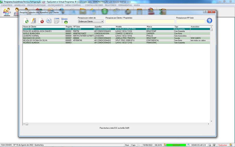 Programa OS Assistncia Tcnica para Refrigerao 2.0 Plus