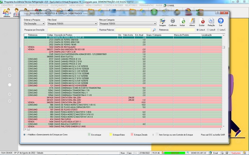 Programa OS Assistncia Tcnica para Refrigerao 3.0 Plus