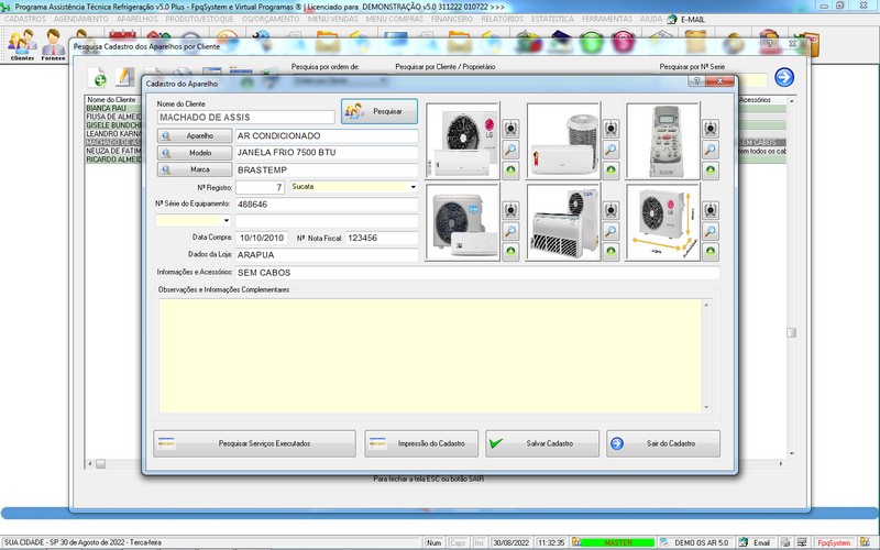 Programa OS Assistncia Tcnica para Refrigerao 5.0 Plus