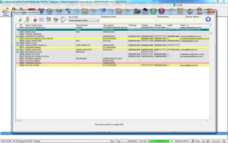 Programa OS Assistncia Tcnica para Refrigerao 5.0 Plus