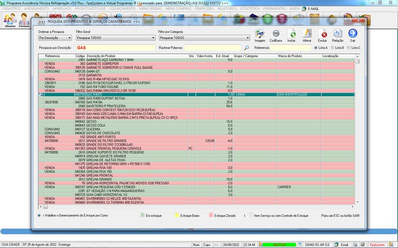 Programa OS Assistncia Tcnica para Refrigerao 5.0 Plus