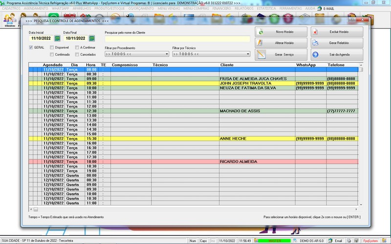 Programa OS Assistncia Tcnica para Refrigerao 6.0 Plus