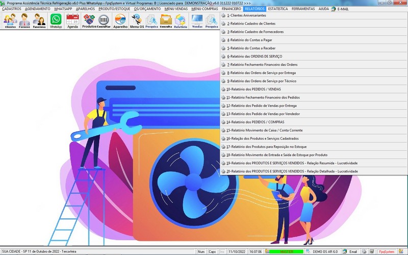 Programa OS Assistncia Tcnica para Refrigerao 6.0 Plus