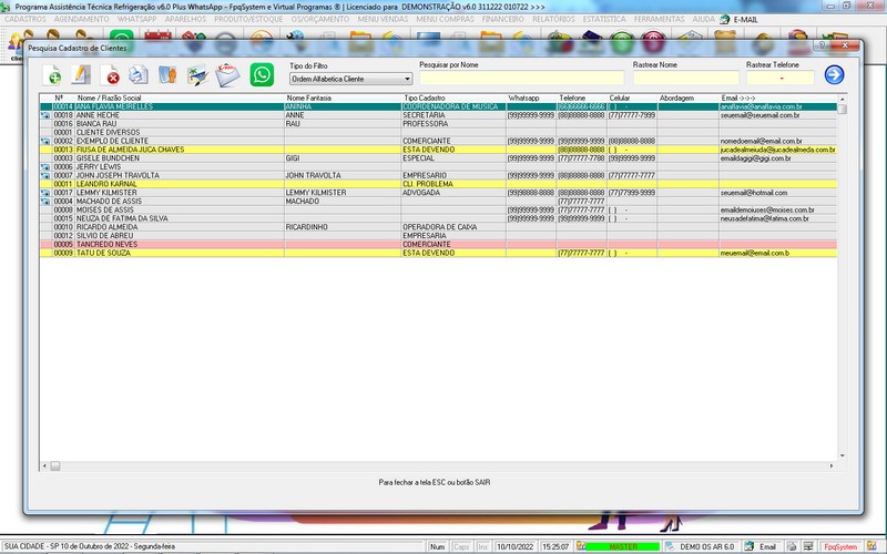 Programa OS Assistncia Tcnica para Refrigerao 6.0 Plus