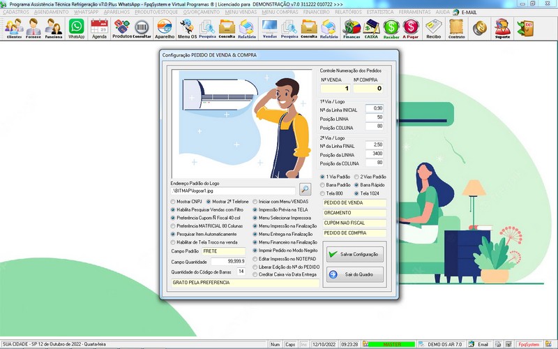 Programa OS Assistncia Tcnica para Refrigerao 7.0 Plus