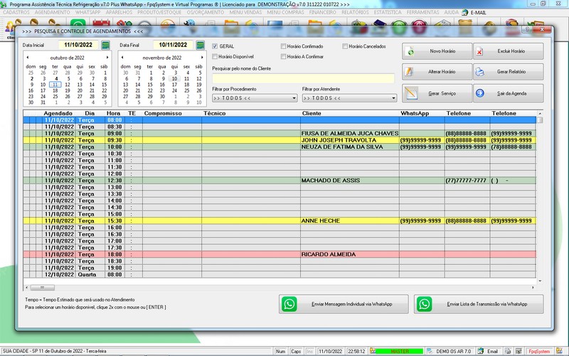 Programa OS Assistncia Tcnica para Refrigerao 7.0 Plus